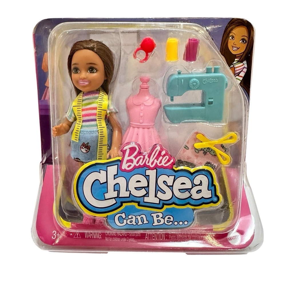 Barbie Chelsea Can Be Fashion Designer Doll Brunette NIP 2021 Mattel HCK70